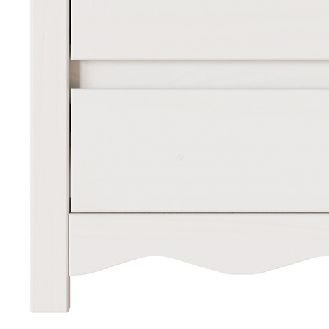 vidaXL Bedside Cabinet "DRAMMEN" White 45x35x56 cm Solid Wood Pine