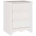 vidaXL Bedside Cabinet "DRAMMEN" White 45x35x56 cm Solid Wood Pine