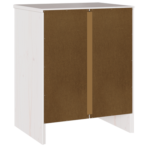 vidaXL Bedside Cabinet "DRAMMEN" White 45x35x56 cm Solid Wood Pine