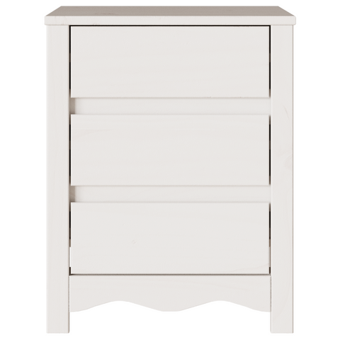 vidaXL Bedside Cabinet "DRAMMEN" White 45x35x56 cm Solid Wood Pine