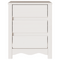 vidaXL Bedside Cabinet "DRAMMEN" White 45x35x56 cm Solid Wood Pine