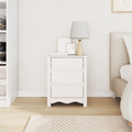 vidaXL Bedside Cabinet "DRAMMEN" White 45x35x56 cm Solid Wood Pine