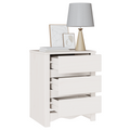 vidaXL Bedside Cabinet "DRAMMEN" White 45x35x56 cm Solid Wood Pine