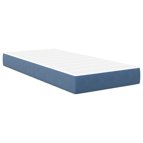 vidaXL Blue Pocket Spring Mattress - Medium, 90x200x20 cm, Fabric
