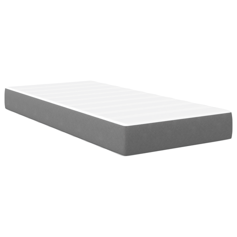 vidaXL Pocket Spring Bed Mattress - Light Grey, Medium, 100x200x20 cm, Fabric
