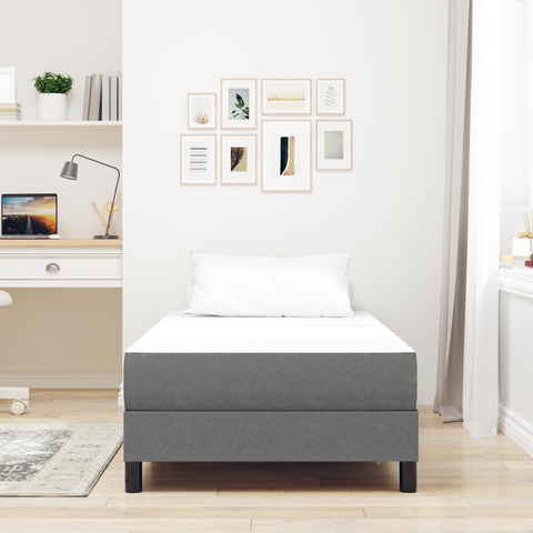 vidaXL Pocket Spring Bed Mattress - Light Grey, Medium, 100x200x20 cm, Fabric