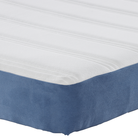 vidaXL Pocket Spring Bed Mattress - Blue, Medium, 100x200x20 cm Fabric
