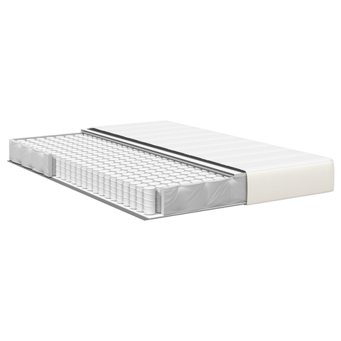 vidaXL Pocket Spring Bed Mattress - Cream, Medium, 160x200x20 cm, Fabric