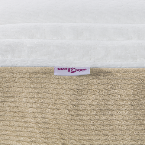 vidaXL Pocket Spring Bed Mattress - Light Green and Grey, Medium-Firm, 160x200x20 cm Fabric