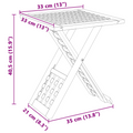vidaXL Coffee Table Foldable 33x33x40,5 cm Solid Wood Walnut