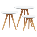 vidaXL Coffee Table Set Solid Wood Walnut and Engineered Wood