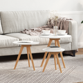 vidaXL Coffee Table Set Solid Wood Walnut and Engineered Wood