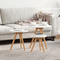 vidaXL Coffee Table Set Solid Wood Walnut and Engineered Wood
