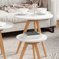 vidaXL Coffee Table Set Solid Wood Walnut and Engineered Wood