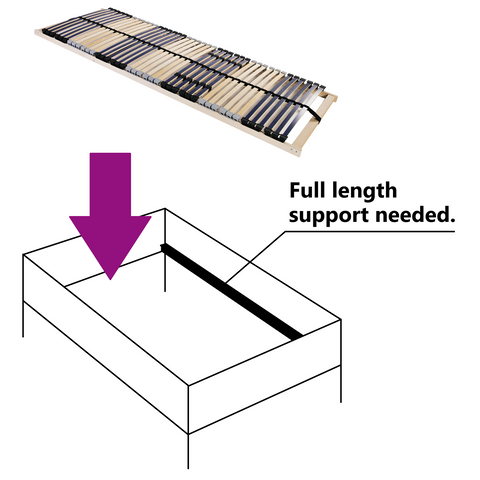 vidaXL Slatted Bed Base Brown 120 x 190 cm Solid beech wood