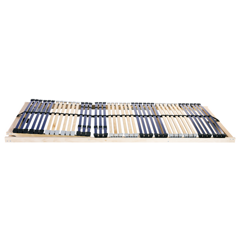 vidaXL Slatted Bed Base Manual Brown 120 x 190 cm Wood and Plastic