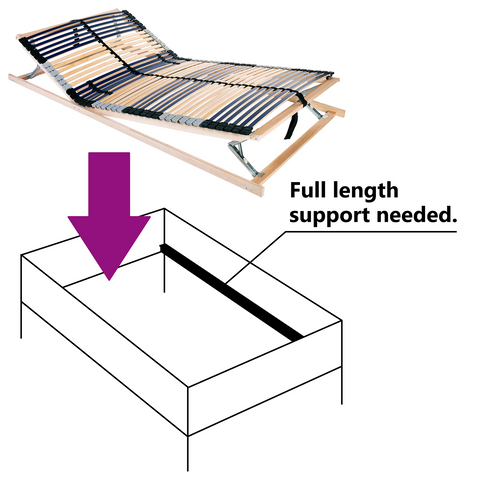 vidaXL Slatted Bed Base Manual Brown 140 x 190 cm Solid beech wood