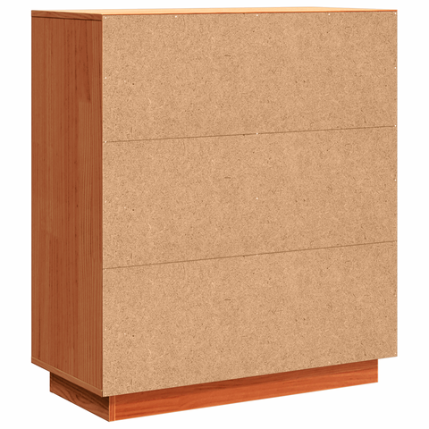 vidaXL Sideboard with Shelf with Storage with Door Wax brown Solid pine wood