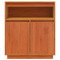 vidaXL Sideboard with Shelf with Storage with Door Wax brown Solid pine wood