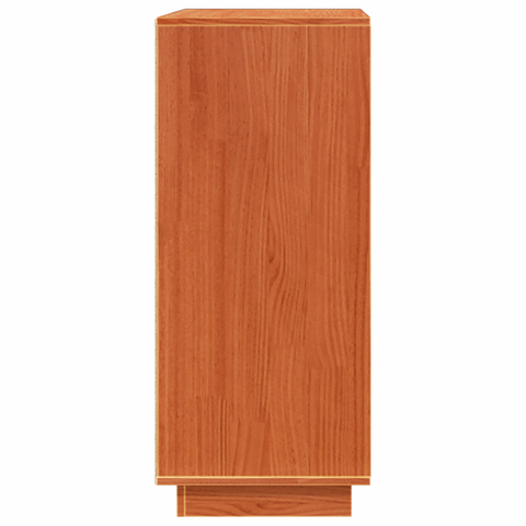vidaXL Sideboard with Shelf with Storage with Door Wax brown Solid pine wood
