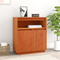 vidaXL Sideboard with Shelf with Storage with Door Wax brown Solid pine wood