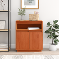 vidaXL Sideboard with Shelf with Storage with Door Wax brown Solid pine wood