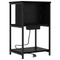 vidaXL Bedside Cabinet Black oak 38 x 31 x 61 cm Engineered wood