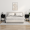 vidaXL Bedside Cabinet Black oak 38 x 31 x 61 cm Engineered wood