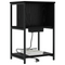 vidaXL Bedside Cabinet Black oak 38 x 31 x 61 cm Engineered wood
