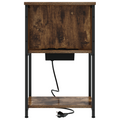 vidaXL Bedside Cabinet 2 pcs Smoked oak 38 x 31 x 61 cm