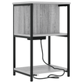 vidaXL Bedside Cabinet Grey sonoma 38 x 31 x 61 cm Engineered wood