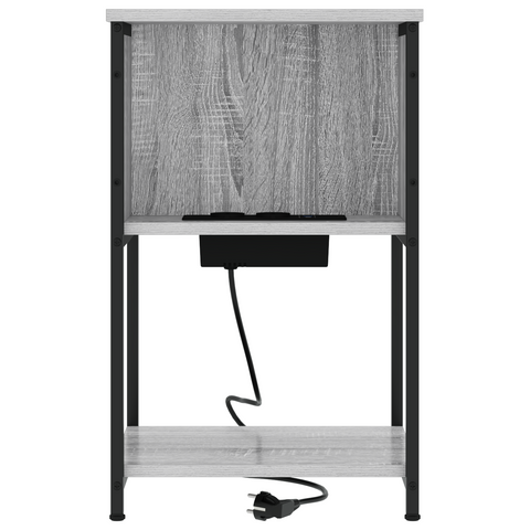 vidaXL Bedside Cabinet Grey sonoma 38 x 31 x 61 cm Engineered wood