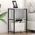 vidaXL Bedside Cabinet 2 pcs Grey sonoma 38 x 31 x 61 cm