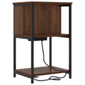vidaXL Bedside Cabinet Brown oak 38 x 31 x 61 cm Engineered wood