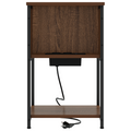 vidaXL Bedside Cabinet Brown oak 38 x 31 x 61 cm Engineered wood