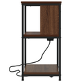 vidaXL Bedside Cabinet 2 pcs Brown oak 38 x 31 x 61 cm Engineered wood