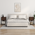 vidaXL Bedside Cabinet 2 pcs Brown oak 38 x 31 x 61 cm Engineered wood