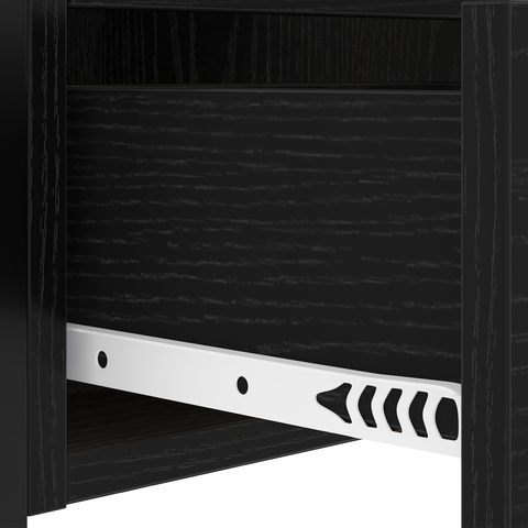 vidaXL Bedside Cabinet Black oak 40 x 31 x 60 cm Engineered wood