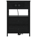 vidaXL Bedside Cabinet 2 pcs Black oak 40 x 31 x 60 cm Engineered wood