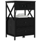vidaXL Bedside Cabinet 2 pcs Black oak 40 x 31 x 60 cm Engineered wood