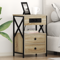 vidaXL Bedside Cabinet Sonoma oak 40 x 31 x 60 cm Engineered wood