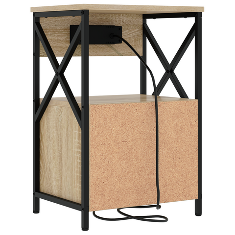 vidaXL Bedside Cabinet with Drawer 2 pcs Sonoma oak 40 x 31 x 60 cm