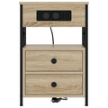 vidaXL Bedside Cabinet with Drawer 2 pcs Sonoma oak 40 x 31 x 60 cm
