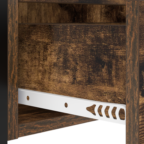 vidaXL Bedside Cabinet with Drawer 2 pcs Smoked oak 40 x 31 x 60 cm