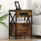 vidaXL Bedside Cabinet with Drawer 2 pcs Smoked oak 40 x 31 x 60 cm