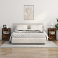 vidaXL Bedside Cabinet with Drawer 2 pcs Smoked oak 40 x 31 x 60 cm