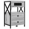 vidaXL Bedside Cabinet with Drawer 2 pcs Grey sonoma 40 x 31 x 60 cm