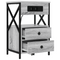 vidaXL Bedside Cabinet with Drawer 2 pcs Grey sonoma 40 x 31 x 60 cm