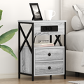 vidaXL Bedside Cabinet with Drawer 2 pcs Grey sonoma 40 x 31 x 60 cm