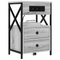 vidaXL Bedside Cabinet with Drawer 2 pcs Grey sonoma 40 x 31 x 60 cm